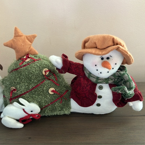St. Nicholas Square Snowmen Doorstop Plush Christmas Trees - Picture 11 of 16